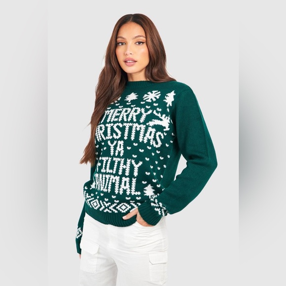 Merry Christmas Ya Filthy Animal Ugly Sweater - Picture 4 of 6